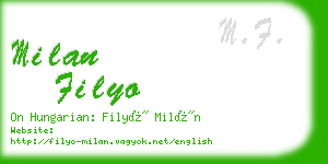milan filyo business card